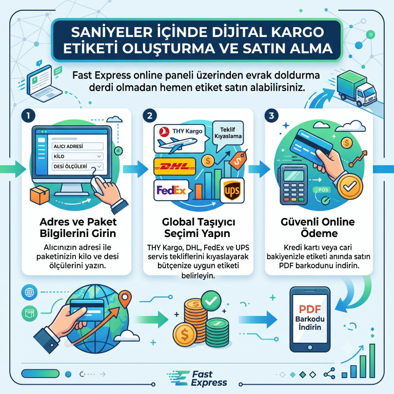 Saniyeler İçinde Dijital Kargo Etiketi Oluşturma ve Satın Alma